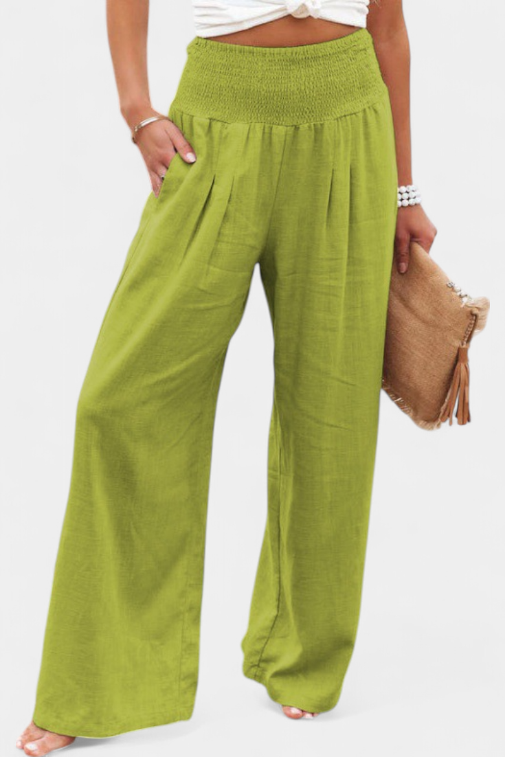 Alexia – Cotton-Linen Pants with Flowing Cut