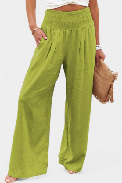 Alexia – Cotton-Linen Pants with Flowing Cut