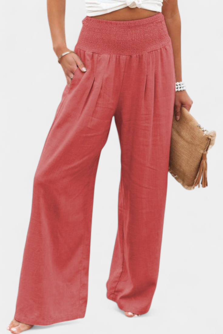 Alexia – Cotton-Linen Pants with Flowing Cut