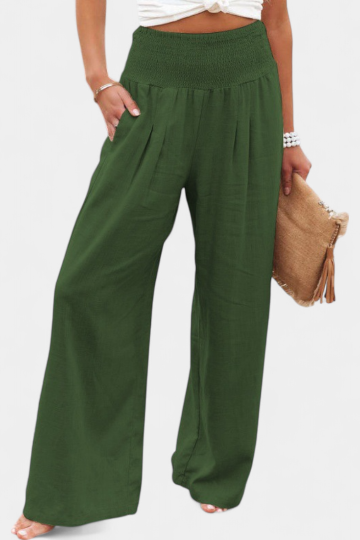 Alexia – Cotton-Linen Pants with Flowing Cut