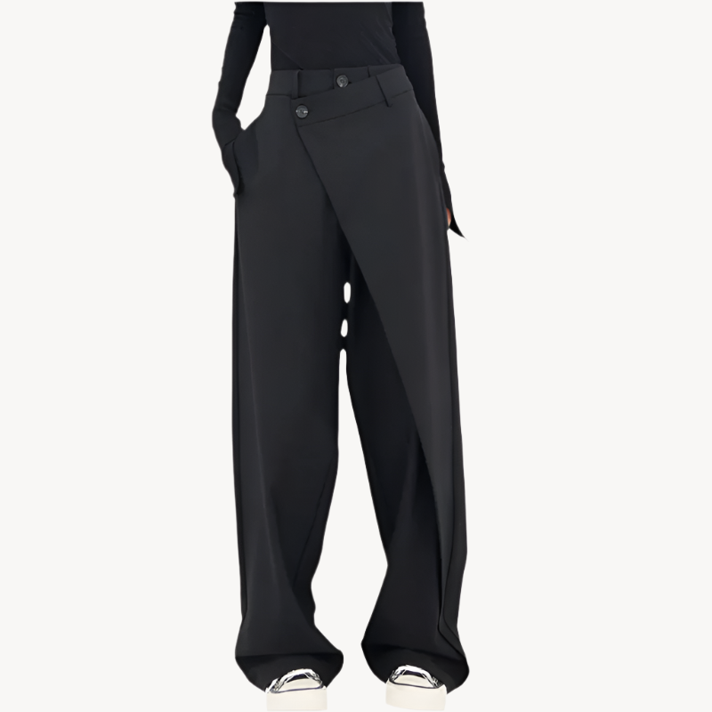YULI | Flattering Asymmetric Waist Women's Trousers