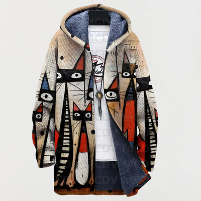 Cleo | Abstract Cat Hoodie