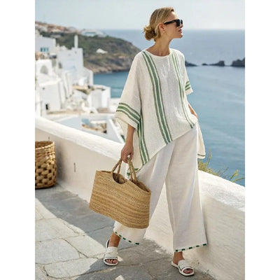 Arielle | Women Loose Stripe Two Piece Set