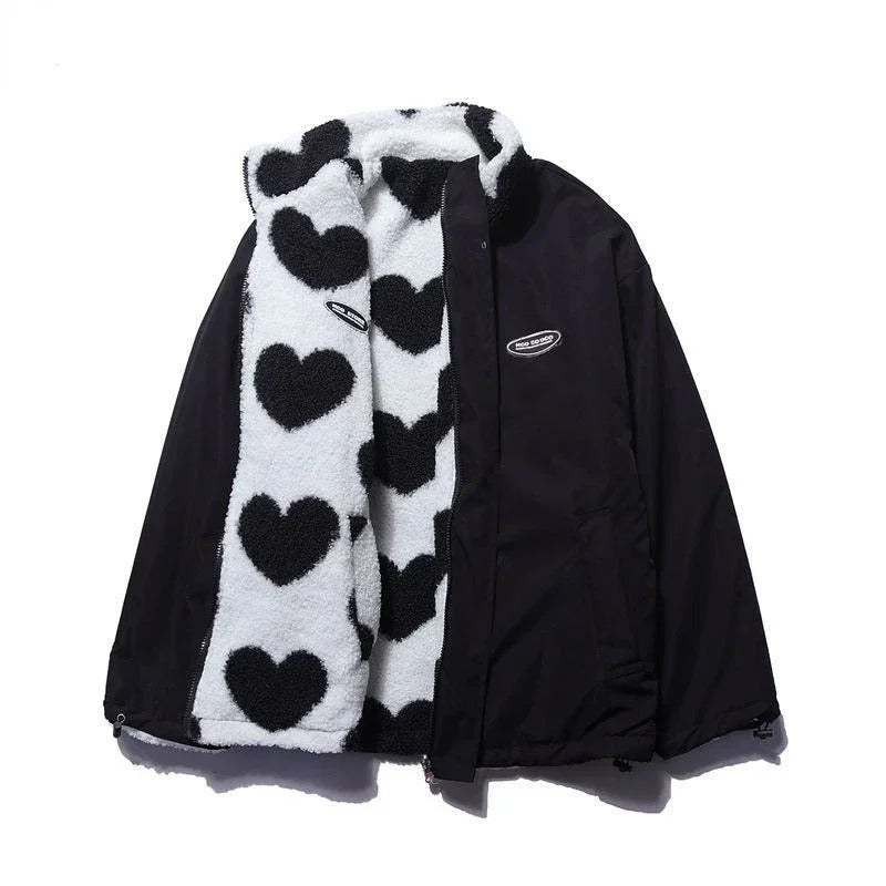 Daria™ | Reversible heart-pattern jacket