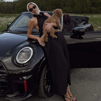 Macy | Halter Neck Vacation Maxi Dress — Effortless Street Chic