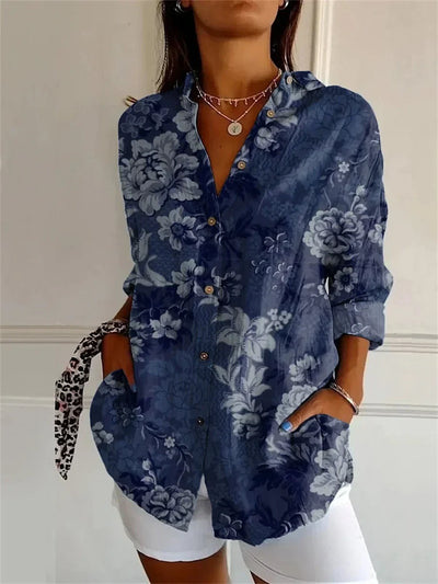 Gwen - Elegant Floral Print Blouse