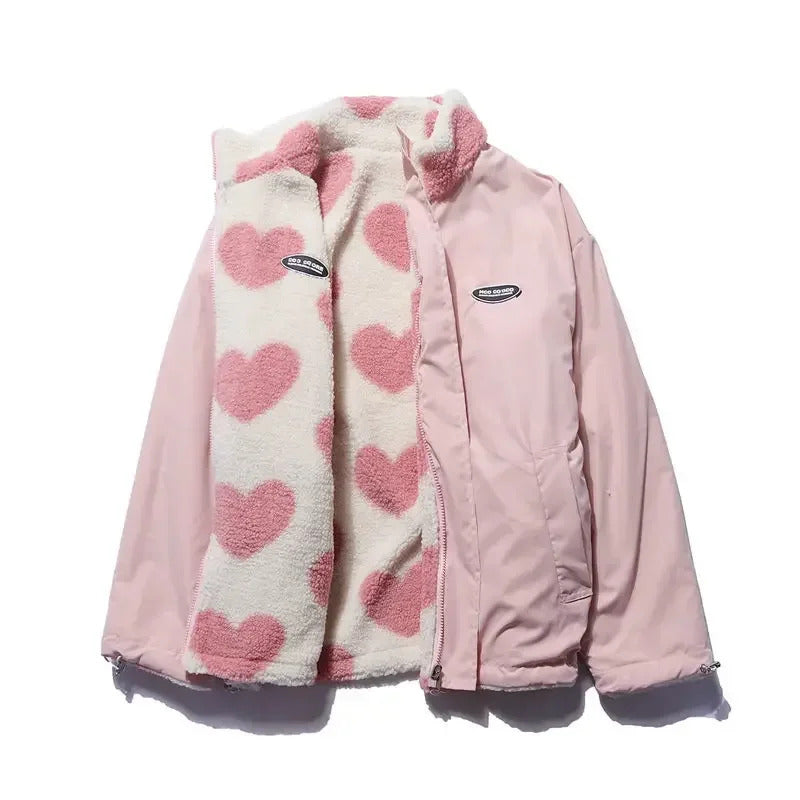 Daria™ | Reversible heart-pattern jacket