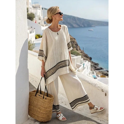 Arielle | Women Loose Stripe Two Piece Set