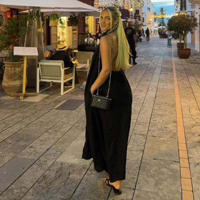 Macy | Halter Neck Vacation Maxi Dress — Effortless Street Chic