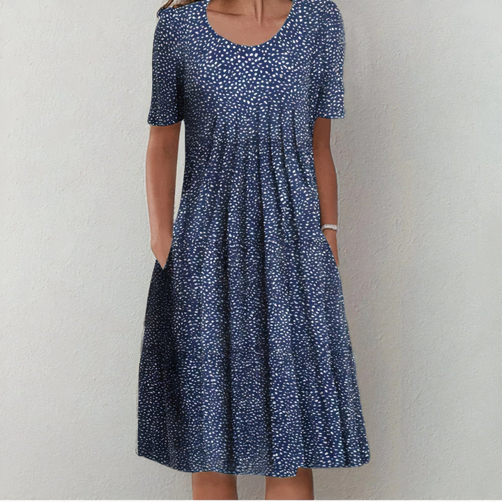 Hanna™ | Floral Midi Dress with Pockets