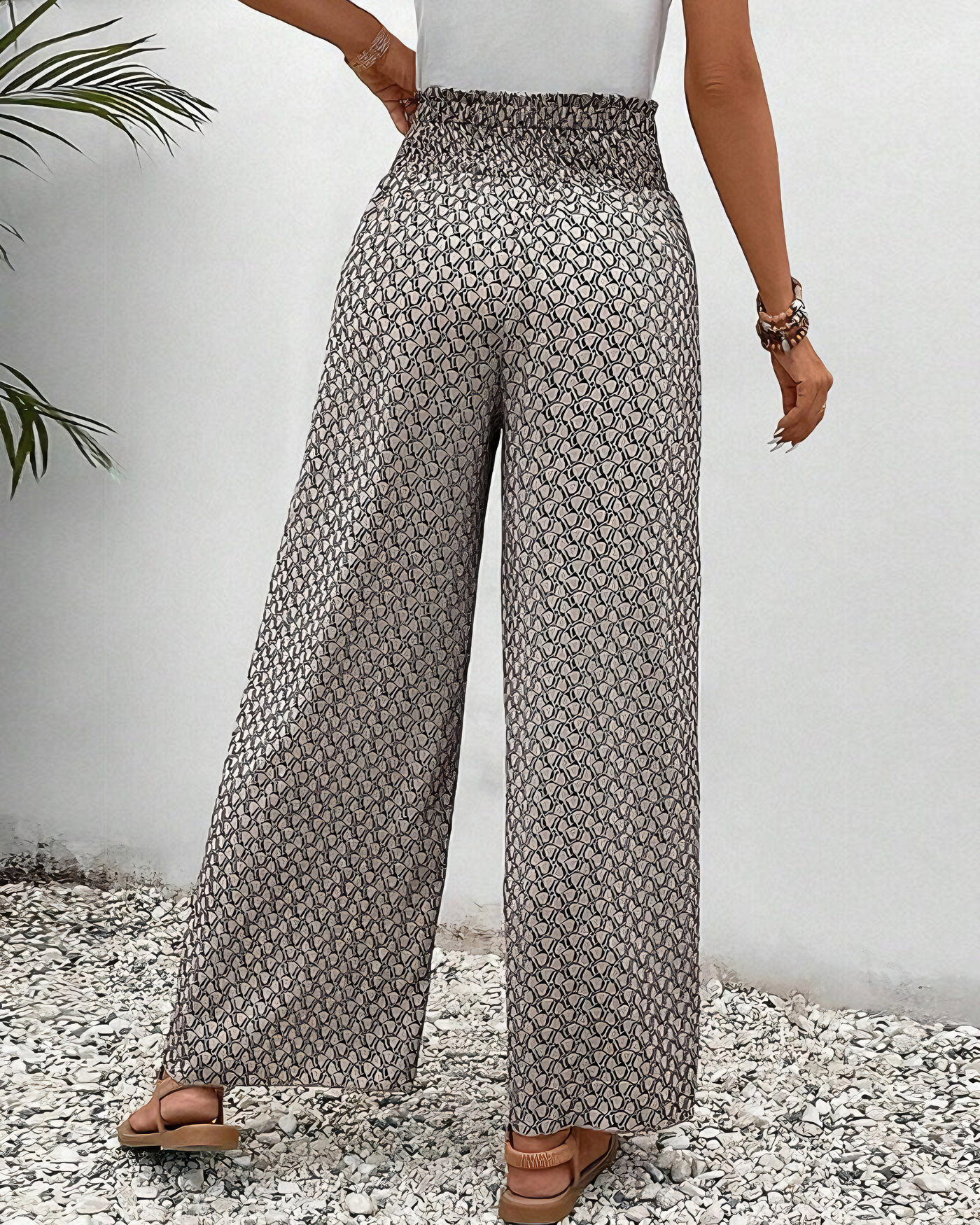 Sahara  | Drift Printed Palazzo Trousers