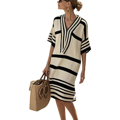 Enrica | Flowing striped dress