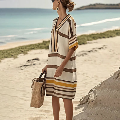 Enrica | Flowing striped dress