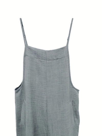 Annia | Casual Wide Leg Overalls With Pockets