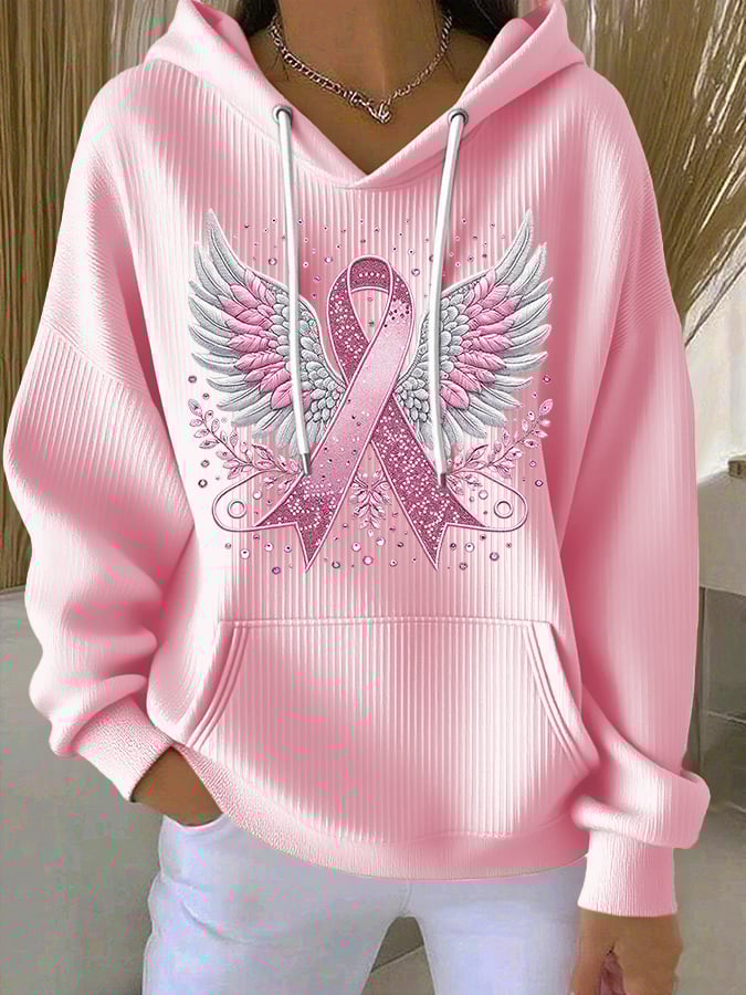 Hope | Sweater with breast cancer ribbon