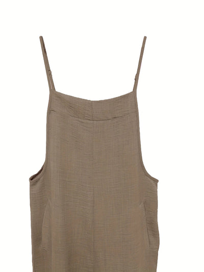 Annia | Casual Wide Leg Overalls With Pockets