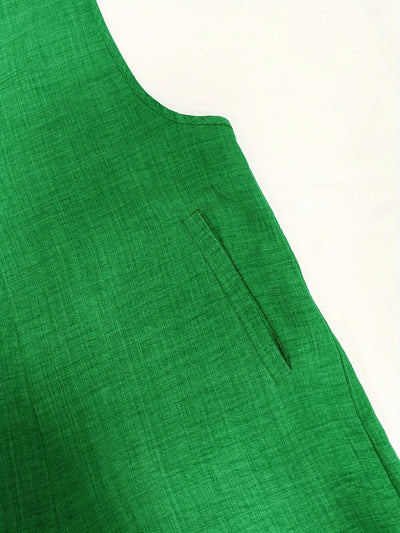 Annia | Casual Wide Leg Overalls With Pockets