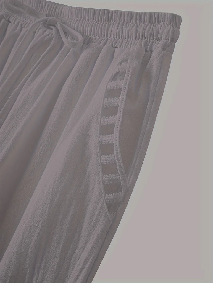 Tracey | Contrast Trim Cropped Pants
