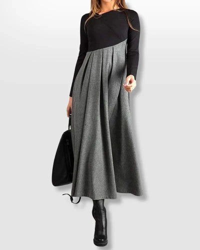 Olivia | Elegant Two-Tone Dress