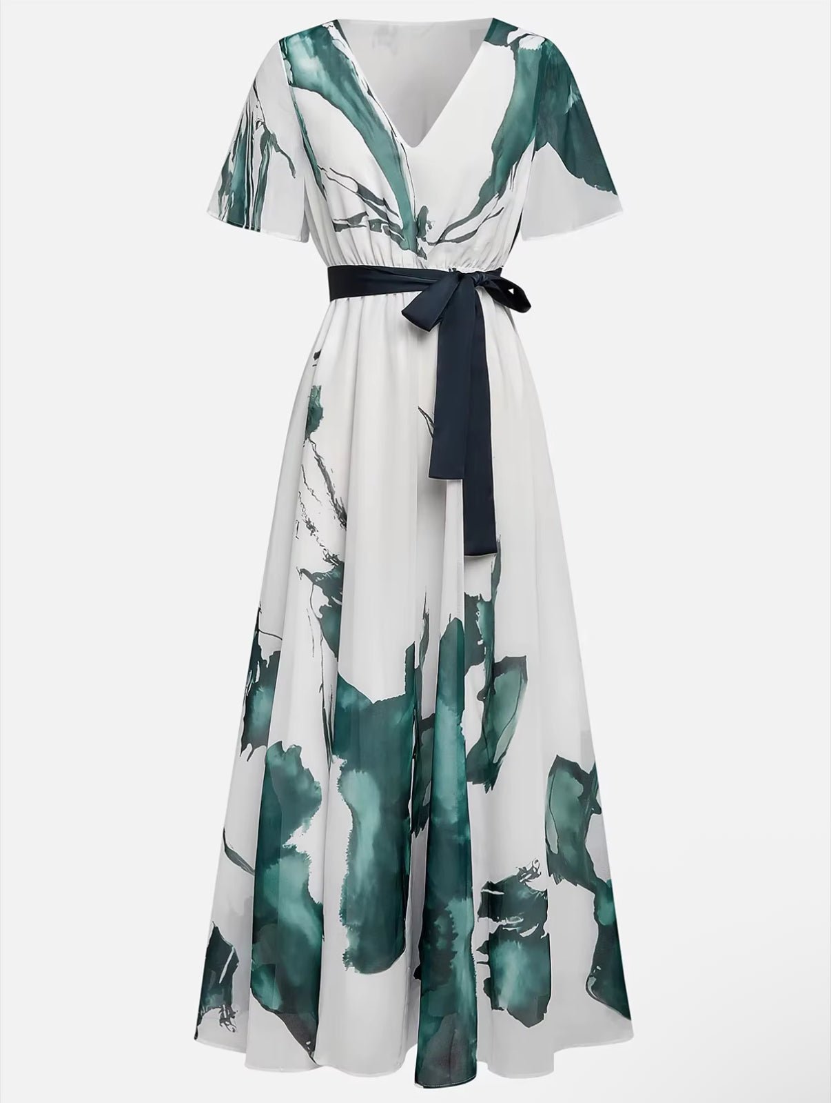 Abito™ | Watercolor Effect Long Dress