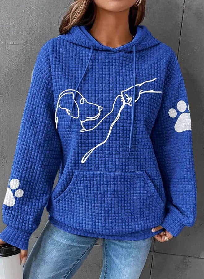 Betsy | Paw Print Waffle Hoodie