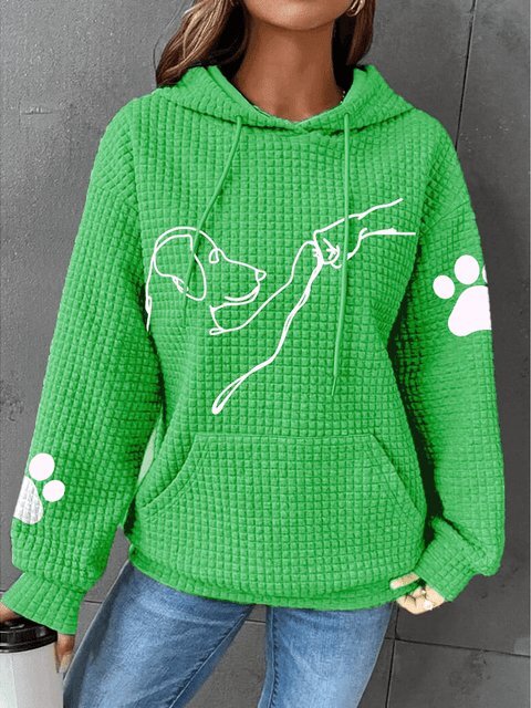 Betsy | Paw Print Waffle Hoodie
