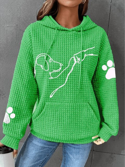 Betsy | Paw Print Waffle Hoodie