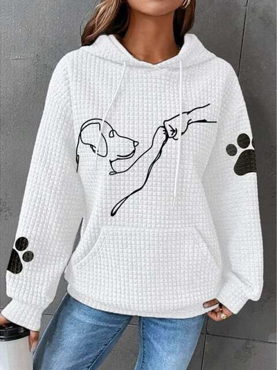 Betsy | Paw Print Waffle Hoodie