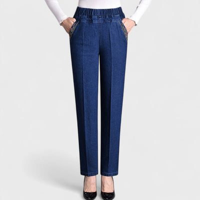 Maira | Women’s jeans with side pockets and elastic waistband