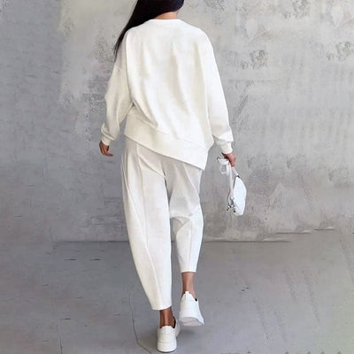 Lea | Two-piece set with long-sleeve top and wide-leg pants