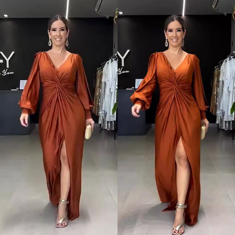 ZARA | Glossy Flowy Dress